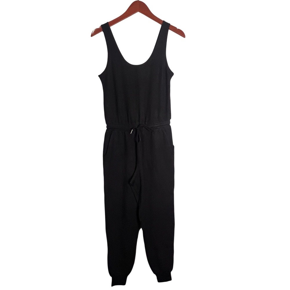 Athleta Balance Soft Tencel Black Sleeveless Jumpsuit XS NWT $98 - Picture 4 of 7